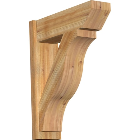 Ekena Millwork Funston Slat Rough Sawn Outlooker, Western Red Cedar, 8"W x 26"D x 32"H OUT08X26X32FST06RWR